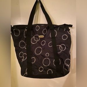 Black and white tote bag